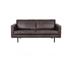 Sofá cuero vintage negro 2 plazas ASPEN
