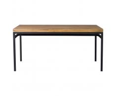 Mesa de comedor industrial mango bruto y metal L160 YPSTER