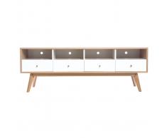 Mueble TV nórdico madera y blanco HELIA