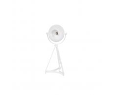Lámpara de mesa industrial metal blanco BLOUM