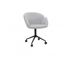 Sillón de escritorio en tejido gris claro RHAPSODY