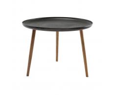 Mesa de centro metal y patas madera LUMI