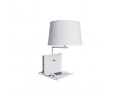 Aplique de pared moderno entrada USB metal blanco PLUG