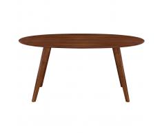 Mesa de comedor diseño escandinavo oval nogal L160 MARIK