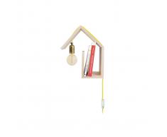 Aplique de pared diseño fijación izquierda cable amarillo HUT