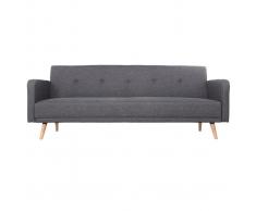 Sofá convertible 3 plazas diseño escandinavo gris oscuro ULLA