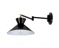 Aplique de pared articulado diseño negro LEEDS