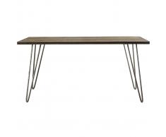 Mesa de comedor industrial rectangular madera metal L160 ATELIER