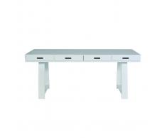 Escritorio diseño en madera blanco roto 4 cajones reversibles L178 ARCOS