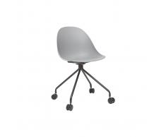 Silla de escritorio moderna gris y negra CONCHA