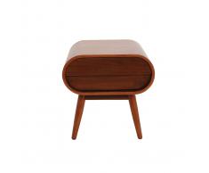 Mesita de noche diseño nogal 1 cajón BJORG