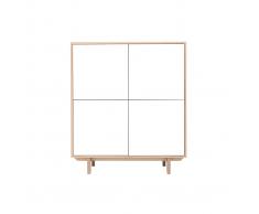 Aparador nórdico madera y blanco A125cm SID