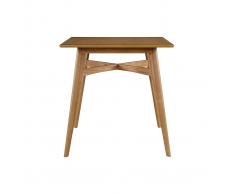 Mesa de bar cuadrada madera clara LEENA
