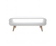 Mesa de centro vintage blanca TAKLA