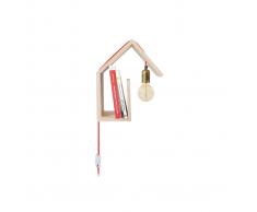 Aplique de pared diseño fijación derecha cable rojo HUT
