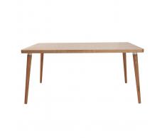 Mesa de comedor moderna en roble claro L160 TOTEM