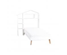 Cama infantil y cabecero con almacenaje 160 x 200 cm HOME