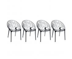 Silla diseño ARBOL apilables gris lote de 4