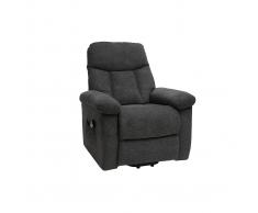 Sillón relax eléctrico inclinable en tejido gris MOVIE