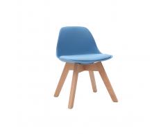 Silla azul con patas madera BABY PAULINE