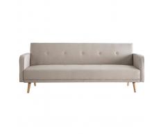 Sofá convertible 3 plazas diseño escandinavo beige ULLA