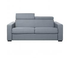 Sofá convertible 3 plazas con reposacabezas ajustables gris claro NORO