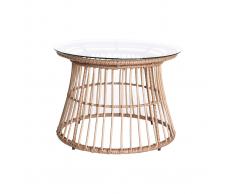 Mesa auxiliar en hilo de resina imitación mimbre BELLAVISTA
