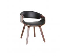 Silla nórdica negro y madera oscura ARAMIS