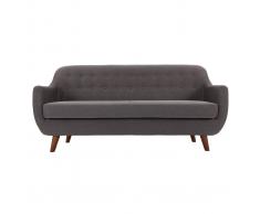 Sofá diseño 3 plazas gris antracita YNOK