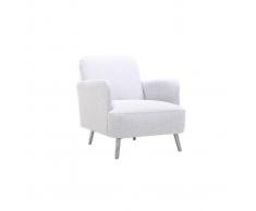 Sillón disño gris perla y patas metal BART