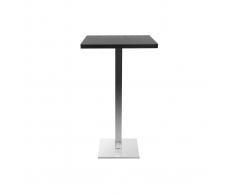 Mesa de bar diseño cuadrado negro pata central JORY