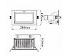 efectoled.com Foco Proyector LED SAMSUNG 120lm/W Direccionable Rectangular Design 60W LIFUD Blanco Neutro