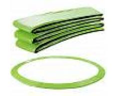 Arebos Almohadillas de seguridad Cojín Trampolín 487 cm verde claro