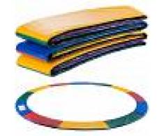 Arebos Almohadillas de seguridad Cojín Trampolín 427cm Multicolor