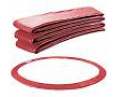 Arebos Almohadillas de seguridad Cojín Trampolín 487cm Rojo