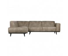 sofá chaise longue cuero Gris