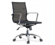 silla oficina réplica eames negra baja malla