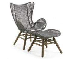 sillón + reposapiés jardín Kubic