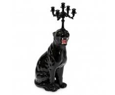 Candelabro negro Leopardo