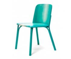 silla madera Split turquesa