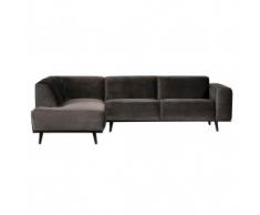 sofá chaise longue cuero Taupe
