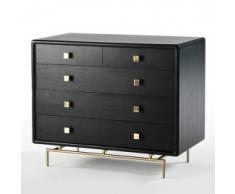 cómoda madera detalles dorados