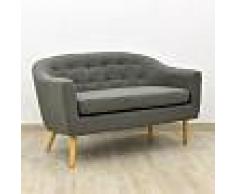 Savoy REGALO CESTA NAVIDAD Sofa Savoy 2 plz, tela gris oscuro