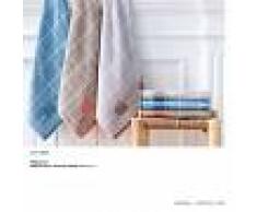Bomdia Classic® 3 Paños de cocina rizo 50x50 cm color azul gris beige (KT 138)