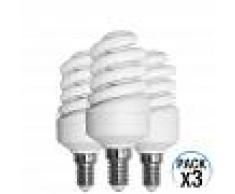 Orion91 Pack 3 Bombillas CFL Bajo Consumo Mini Espiral E14 15W