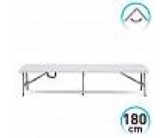 Garden House Garage 91 Banco 180cm Plegable 180x30x43cm Blanco Catering GH91