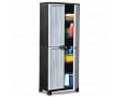 Orion91 Armario de Resina con 3 Baldas Gris 171x68x39cm