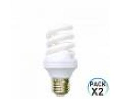 Orion91 Pack 2 Bombillas CFL Bajo Consumo Mini Espiral E27 15W