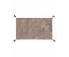 benuta PLUS Alfombrilla de baño Flora Gris 60x100 cm - Alfombra para cuarto de baño