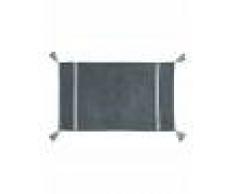 benuta PLUS Alfombrilla de baño Dust Azul oscuro 50x80 cm - Alfombra para cuarto de baño